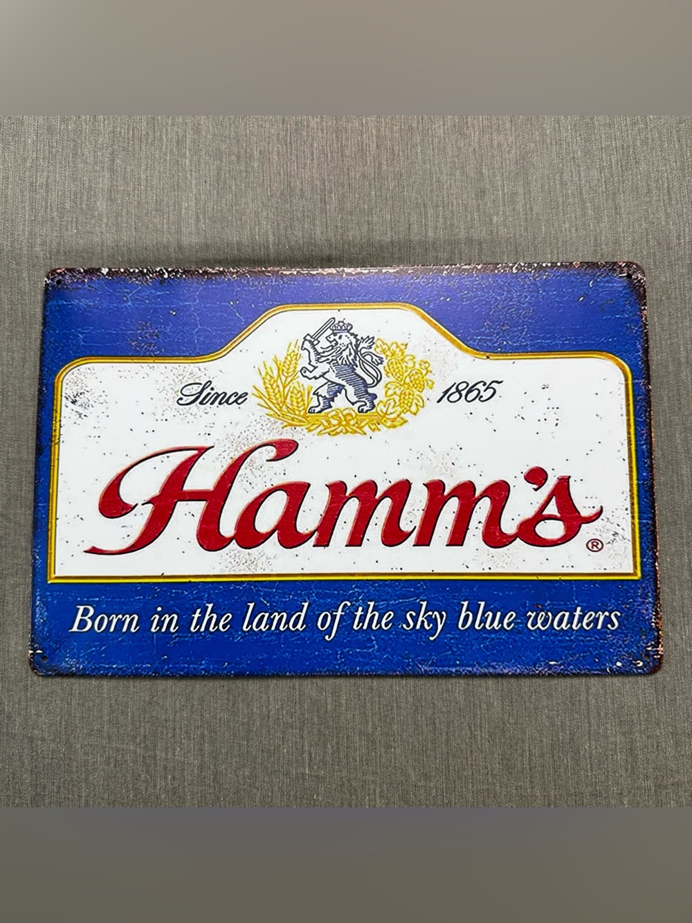 Hamm's Beer Land Of Sky Blue Waters 8 x 12 Novelty Metal Tin Decor Sign New 1865